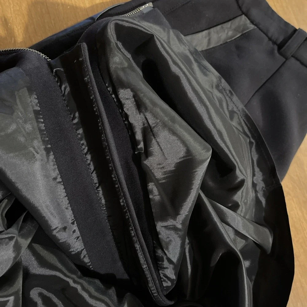 J. Lindeberg‎ Skirt Women 8 / 10  40 Black Genuine Leather Trim Business Wedding